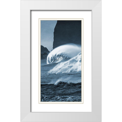 Brilliant Surf 2 White Modern Wood Framed Art Print with Double Matting by Prime, Marcus