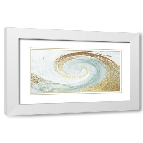 Sandy Wave 1 White Modern Wood Framed Art Print with Double Matting by Prime, Marcus