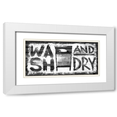 Wash And Dry 1 White Modern Wood Framed Art Print with Double Matting by Prime, Marcus