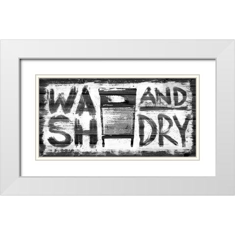 Wash And Dry 1 White Modern Wood Framed Art Print with Double Matting by Prime, Marcus