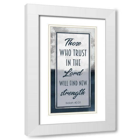 Trust and Strength White Modern Wood Framed Art Print with Double Matting by Prime, Marcus