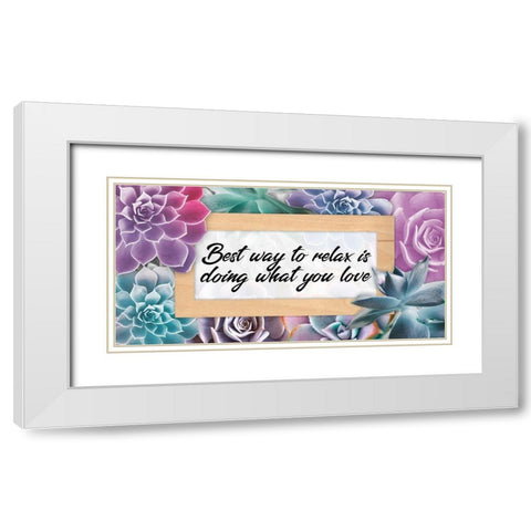 Best Love 1 White Modern Wood Framed Art Print with Double Matting by Prime, Marcus