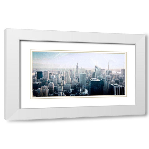 Skyline Exit 2 White Modern Wood Framed Art Print with Double Matting by Prime, Marcus
