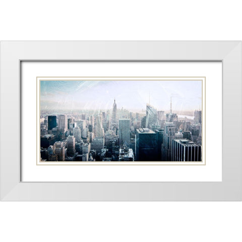 Skyline Exit 2 White Modern Wood Framed Art Print with Double Matting by Prime, Marcus