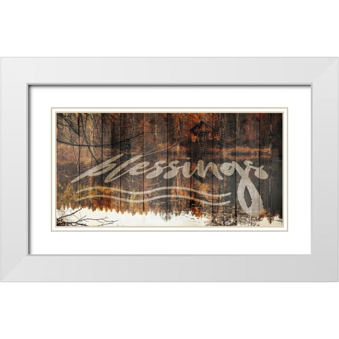Autumn Blessings White Modern Wood Framed Art Print with Double Matting by Prime, Marcus
