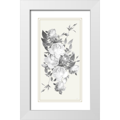 Incognito Florals White Modern Wood Framed Art Print with Double Matting by Prime, Marcus