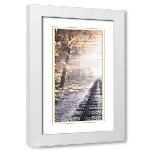 Railroad To Heaven White Modern Wood Framed Art Print with Double Matting by Prime, Marcus