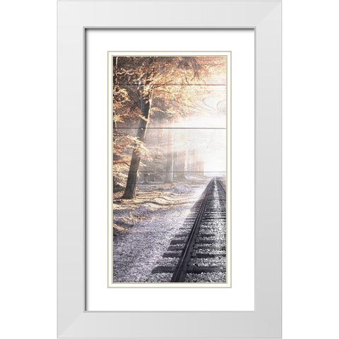 Railroad To Heaven White Modern Wood Framed Art Print with Double Matting by Prime, Marcus