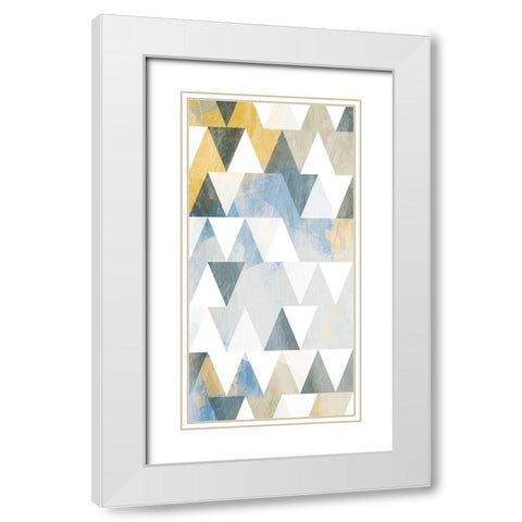 Splashing Shapes White Modern Wood Framed Art Print with Double Matting by Prime, Marcus