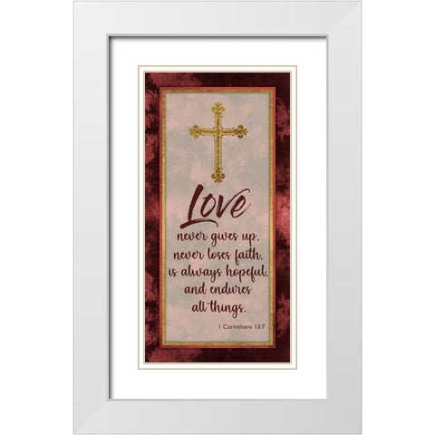 Endure All White Modern Wood Framed Art Print with Double Matting by Prime, Marcus