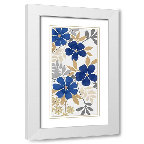 Floral Neutral Bunch 2 White Modern Wood Framed Art Print with Double Matting by Prime, Marcus