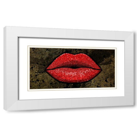 Glitter Kiss 2 White Modern Wood Framed Art Print with Double Matting by Prime, Marcus