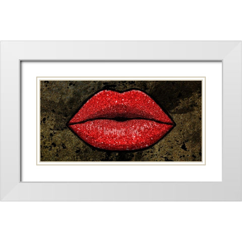 Glitter Kiss 2 White Modern Wood Framed Art Print with Double Matting by Prime, Marcus