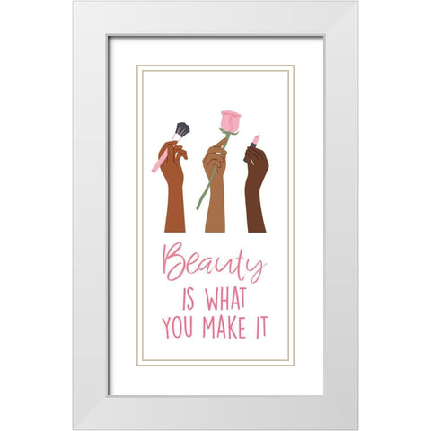 Making Beauty White Modern Wood Framed Art Print with Double Matting by Prime, Marcus