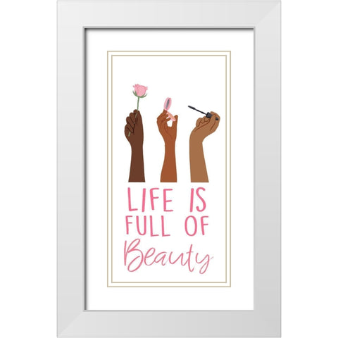 Full Of Life White Modern Wood Framed Art Print with Double Matting by Prime, Marcus