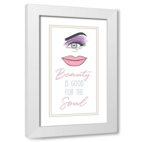 Beautiful Soul White Modern Wood Framed Art Print with Double Matting by Prime, Marcus