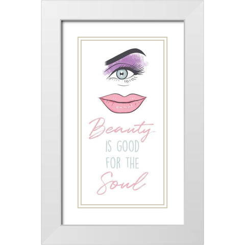 Beautiful Soul White Modern Wood Framed Art Print with Double Matting by Prime, Marcus
