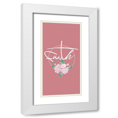 Beautiful Faith White Modern Wood Framed Art Print with Double Matting by Prime, Marcus
