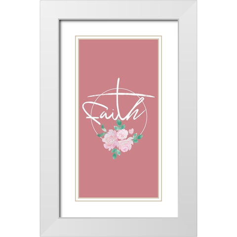Beautiful Faith White Modern Wood Framed Art Print with Double Matting by Prime, Marcus