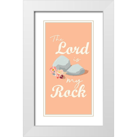 Lord Is My Rock White Modern Wood Framed Art Print with Double Matting by Prime, Marcus