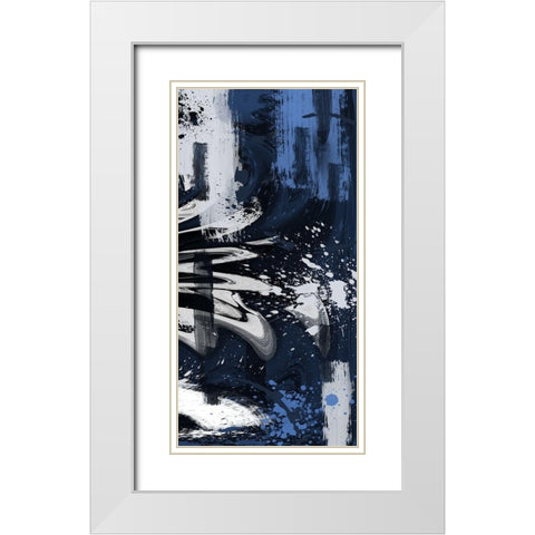 Disfigured Marble White Modern Wood Framed Art Print with Double Matting by Prime, Marcus