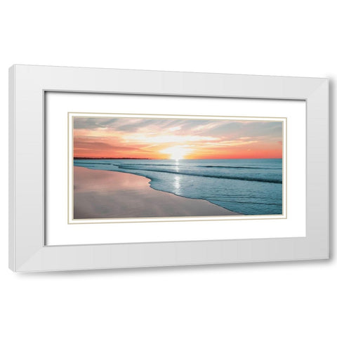 Relaxing Sunrise White Modern Wood Framed Art Print with Double Matting by Prime, Marcus