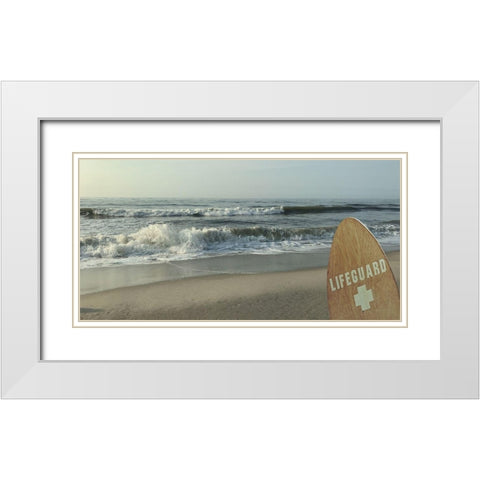 Watchful Lifeguard 1 White Modern Wood Framed Art Print with Double Matting by Prime, Marcus