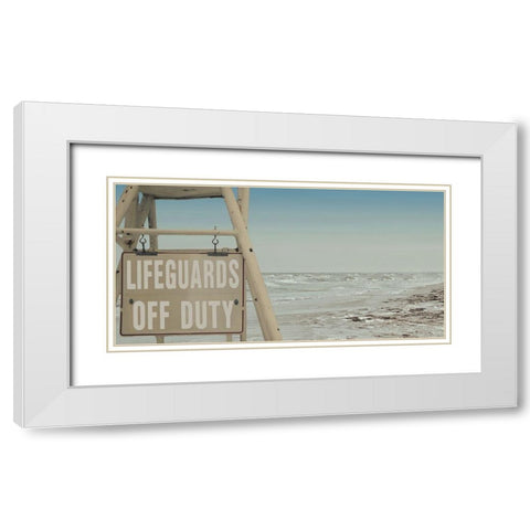 Watchful Lifeguard 2 White Modern Wood Framed Art Print with Double Matting by Prime, Marcus