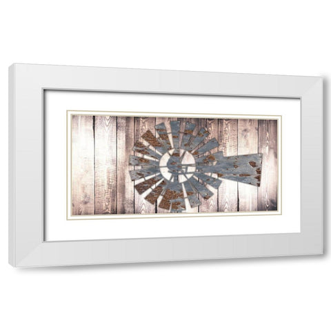 Rusty Windmill 2 White Modern Wood Framed Art Print with Double Matting by Prime, Marcus