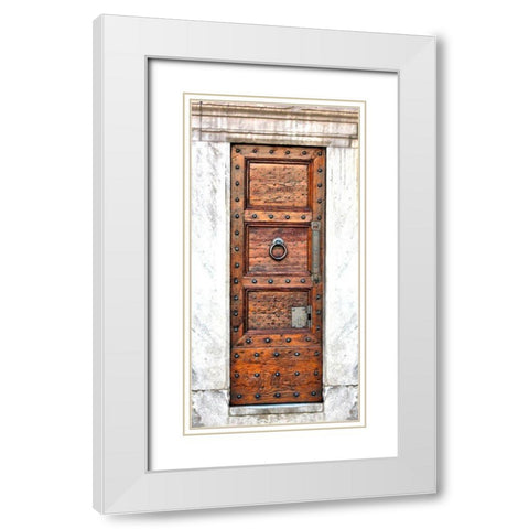 Welcoming Door White Modern Wood Framed Art Print with Double Matting by Prime, Marcus