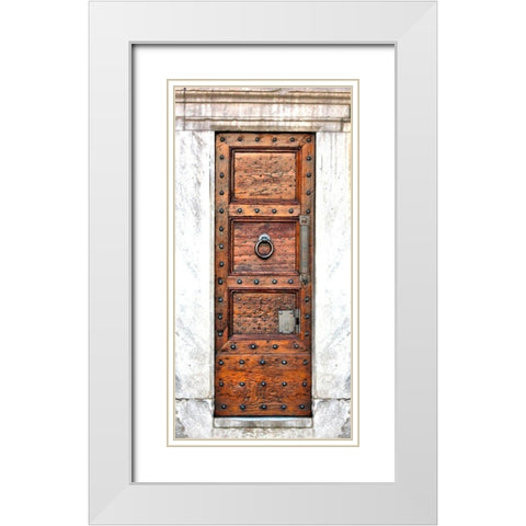 Welcoming Door White Modern Wood Framed Art Print with Double Matting by Prime, Marcus
