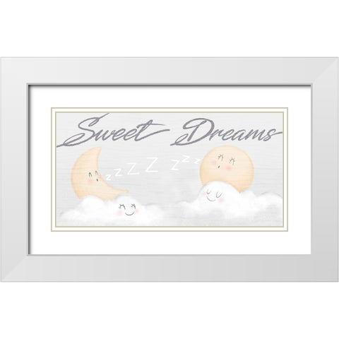 Sweet Dreams White Modern Wood Framed Art Print with Double Matting by Prime, Marcus