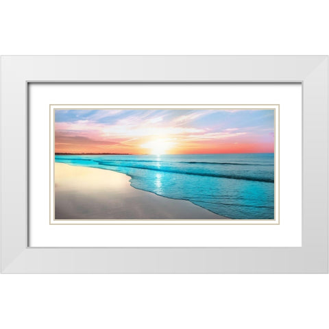 Marvelous Sunrise White Modern Wood Framed Art Print with Double Matting by Prime, Marcus