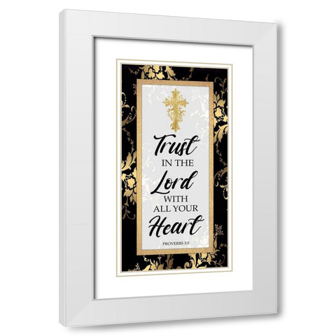 Trust The Lord White Modern Wood Framed Art Print with Double Matting by Prime, Marcus