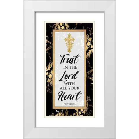 Trust The Lord White Modern Wood Framed Art Print with Double Matting by Prime, Marcus