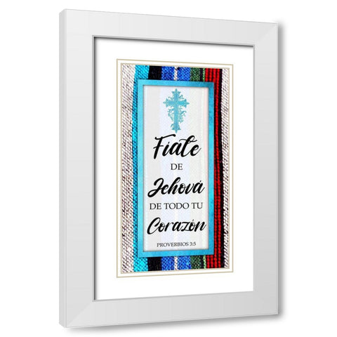 Fiate De Jehova White Modern Wood Framed Art Print with Double Matting by Prime, Marcus