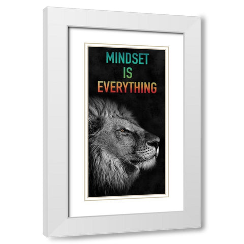 Mindset White Modern Wood Framed Art Print with Double Matting by Prime, Marcus
