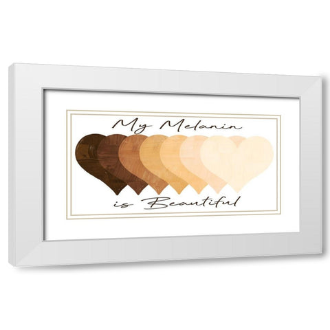 Beautiful Melanin White Modern Wood Framed Art Print with Double Matting by Prime, Marcus