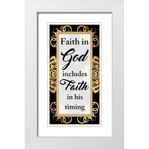 Gods Timing White Modern Wood Framed Art Print with Double Matting by Prime, Marcus