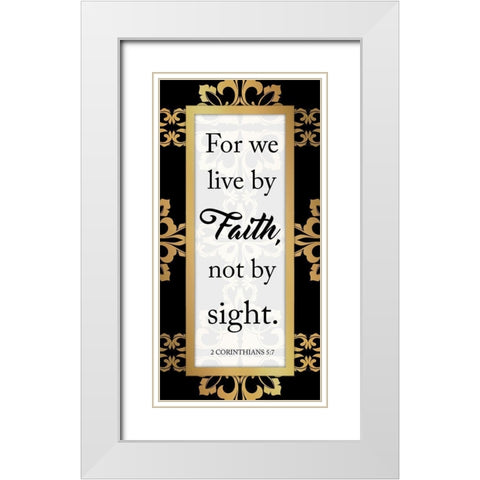 Live By Faith White Modern Wood Framed Art Print with Double Matting by Prime, Marcus