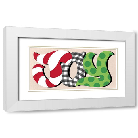 Wrapped Joy White Modern Wood Framed Art Print with Double Matting by Prime, Marcus