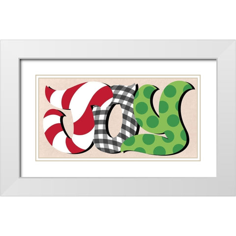 Wrapped Joy White Modern Wood Framed Art Print with Double Matting by Prime, Marcus
