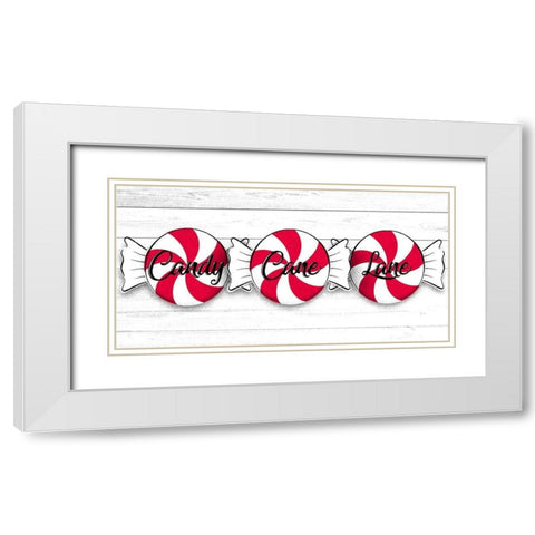 Candy Cane Lane White Modern Wood Framed Art Print with Double Matting by Prime, Marcus