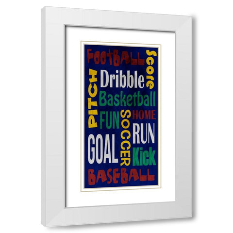 Sports Lingo 1 White Modern Wood Framed Art Print with Double Matting by Prime, Marcus