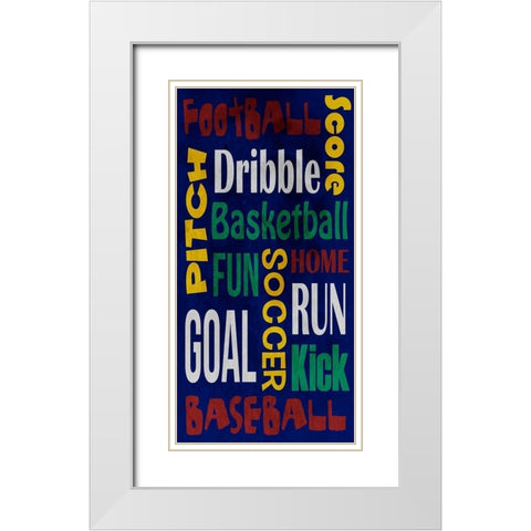 Sports Lingo 1 White Modern Wood Framed Art Print with Double Matting by Prime, Marcus