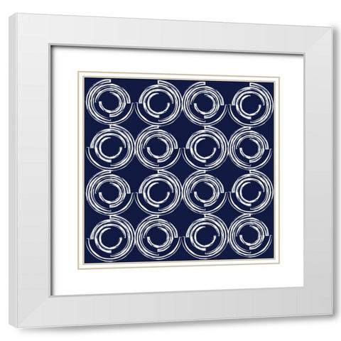 Circular Hypnotics White Modern Wood Framed Art Print with Double Matting by Prime, Marcus