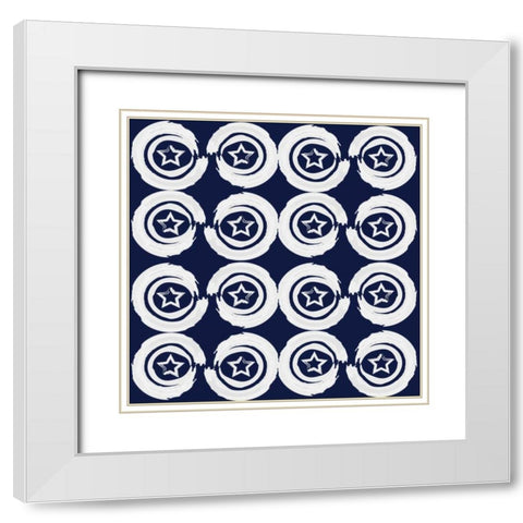 Circular Hypnotics White Modern Wood Framed Art Print with Double Matting by Prime, Marcus