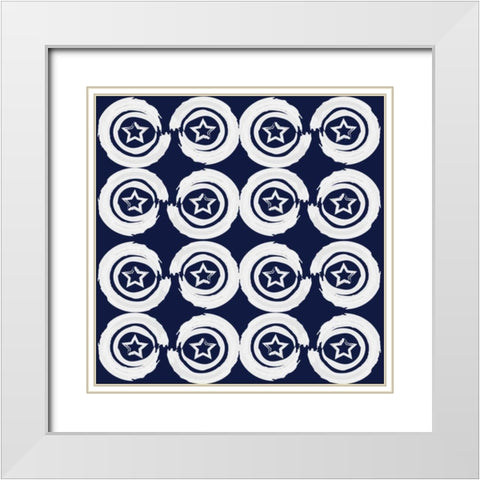 Circular Hypnotics White Modern Wood Framed Art Print with Double Matting by Prime, Marcus