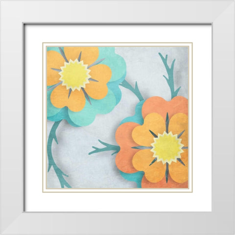 Flowers In The Wind White Modern Wood Framed Art Print with Double Matting by Prime, Marcus