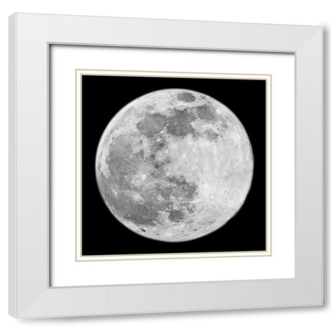 To The Moon 2 White Modern Wood Framed Art Print with Double Matting by Prime, Marcus